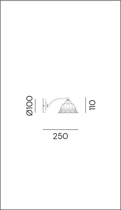 Anita Brass and Ceramic Shade Wall Light