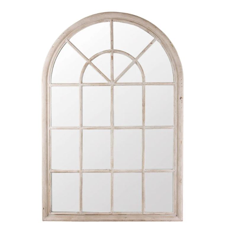 Hamptons Whitewash Arch Mirror 100x150cm