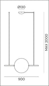 Alma 90 Single Ball Pendant