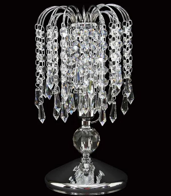 Reign Crystal Chrome Table Lamp