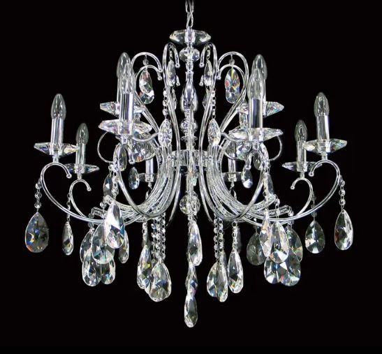 Dakota Chrome 12 Light Chandelier