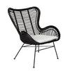 Barcelona Wing Back Chair with Cushion Black
