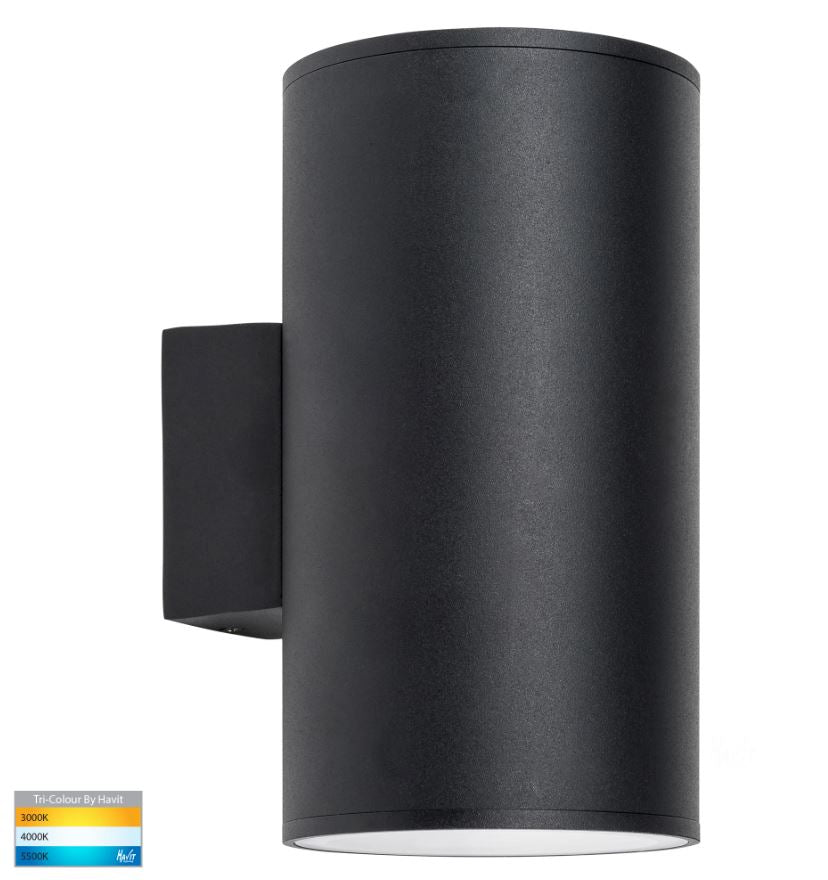 Porter Large Black Up & Down LED Wall Light