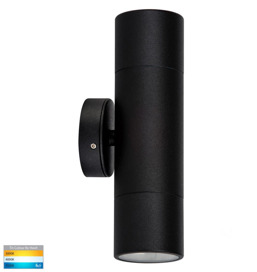 Tivah Black TRI Colour Up & Down Wall Light