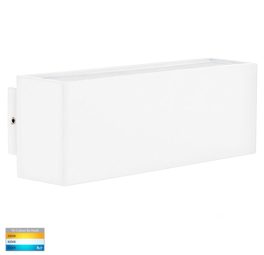 Blokk White Up & Down LED Wall Light