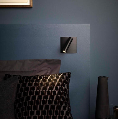 Enna Square Switched LED Bronze Wall Light