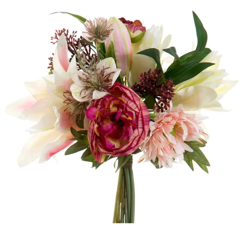 Peony Anemone Pink Skimmia Bouquet