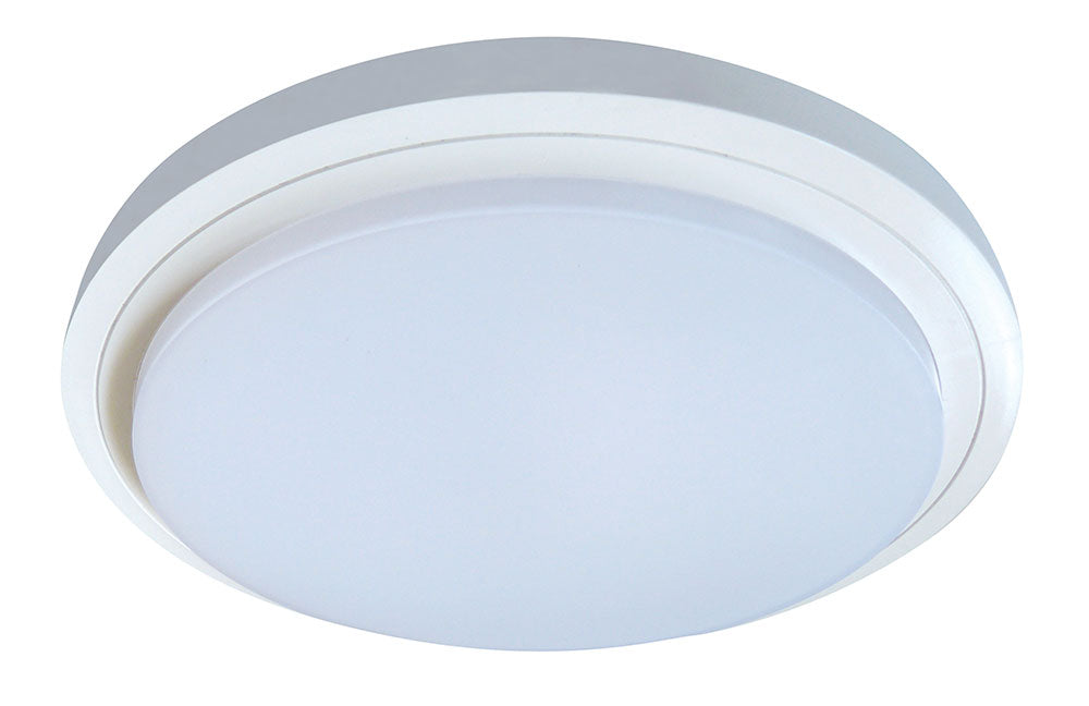 Button 15W Tri Colour Oyster Ceiling Light