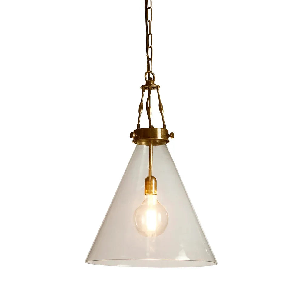 Cohen Brass Glass Pendant