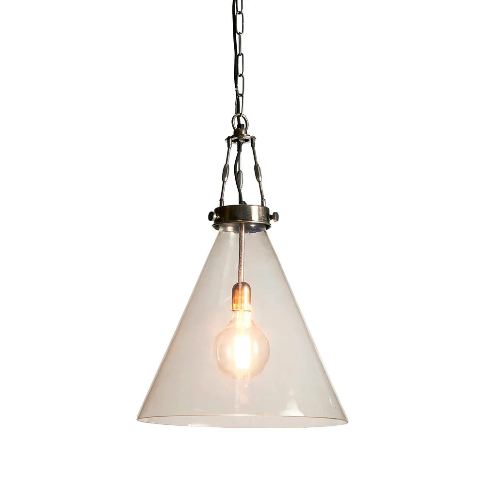 Cohen Antique Silver Glass Pendant