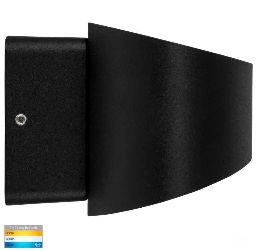 Luxe Black TRI Colour Up & Down LED Wall Light