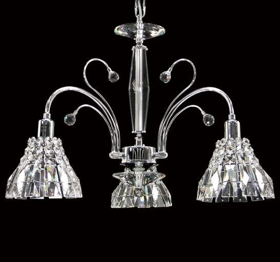 Mornington Crystal Chrome 3 Light Chandelier