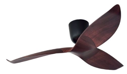 Aeratron AE3+ 3 Black with Dark Walnut DC Ceiling Fan with Remote