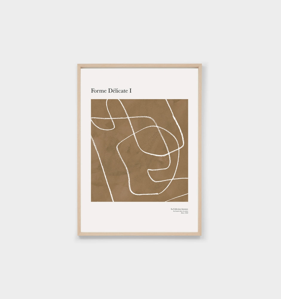 Delicate Contours Nutmeg Framed Print