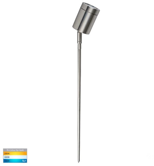 Pointe 316 Stainless Steel TRI Colour LED Garden Spike Light