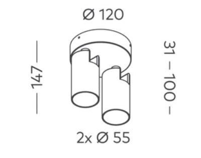 Onyx White Double Spot Light