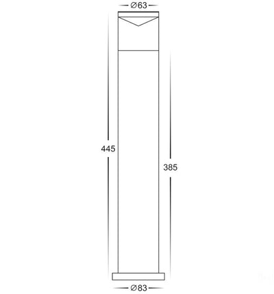 Highlite 316 Stainless Steel TRI Colour LED Bollard Light