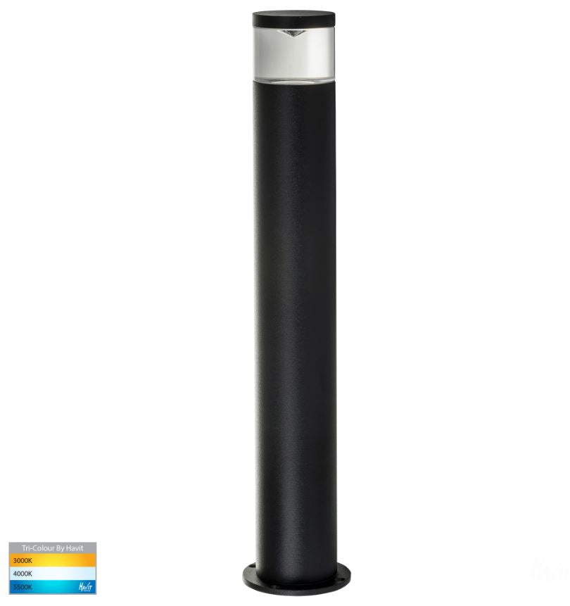 Highlite Black TRI Colour LED Bollard Light