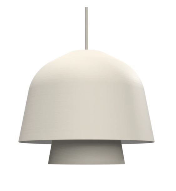 Okina Double Suspension White Clay Pendant