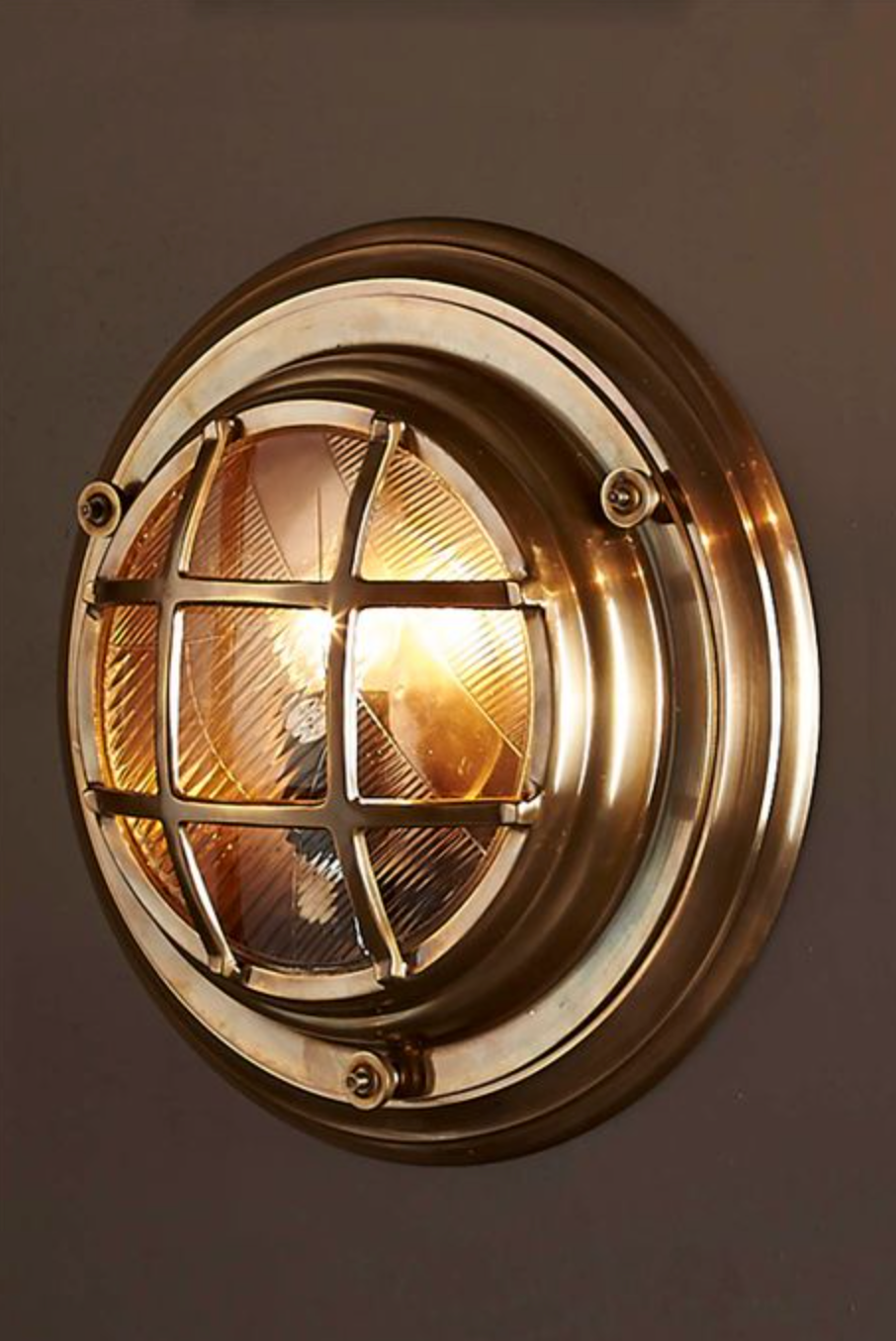 Greenwich Porthole Brass Wall Light