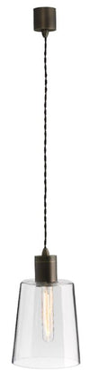 Parlour Round Glass Iron Pendant