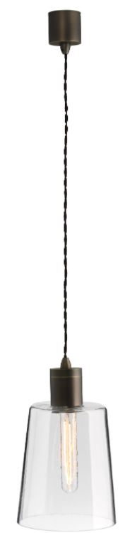 Parlour Round Glass Iron Pendant