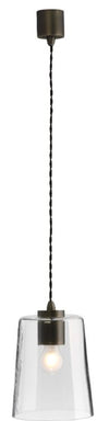 Parlour Round Glass Iron Pendant