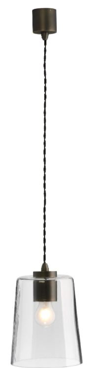 Parlour Round Glass Iron Pendant