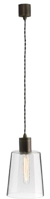 Parlour Round Glass Iron Pendant