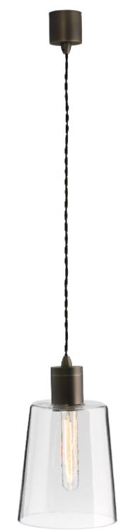 Parlour Round Glass Iron Pendant
