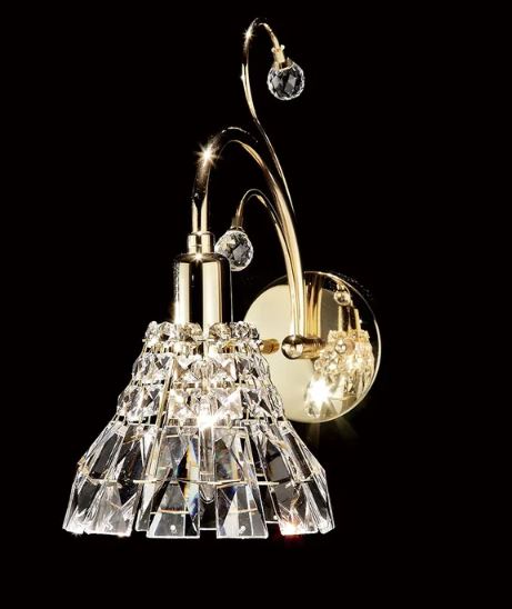 Mornington Crystal Gold Wall Light