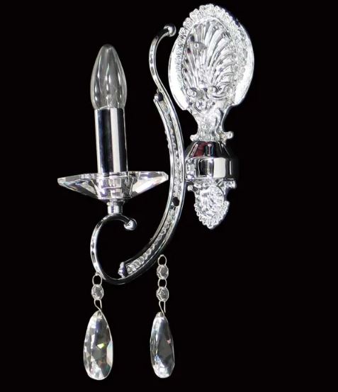 Atler Crystal Chrome Wall Light