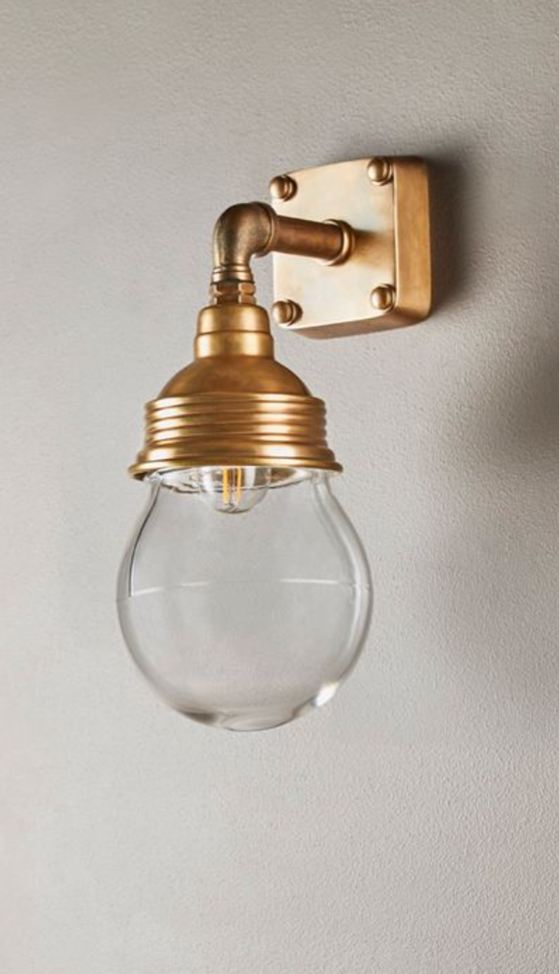 Lyric Antique Brass Wall Light