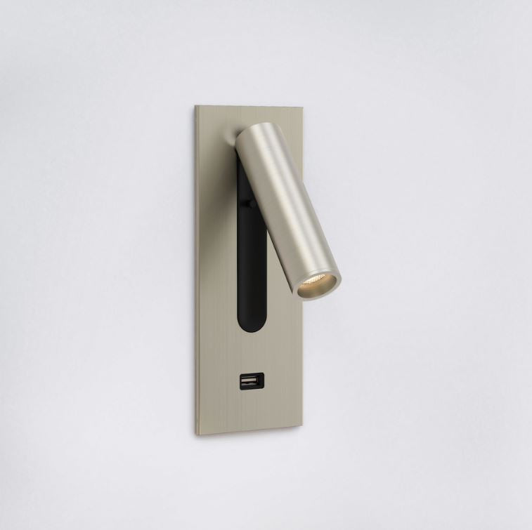 Fuse 3 USB Matte Nickel Wall Light