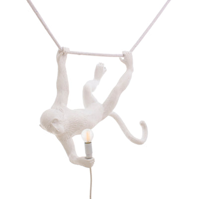 Swing White Monkey Lamp