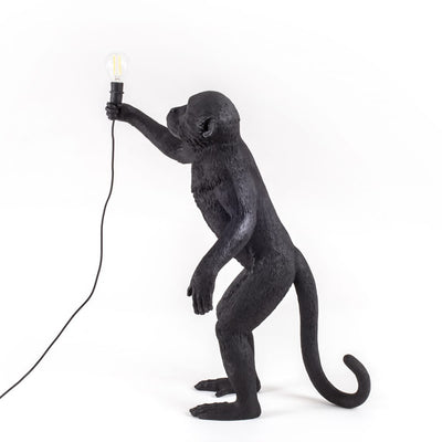 Standing Black Monkey Lamp