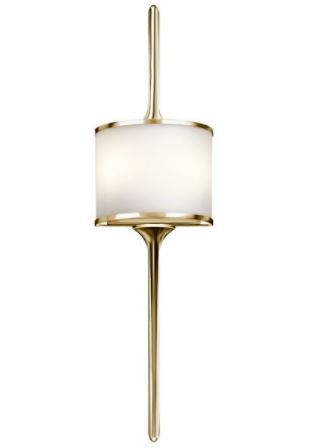 Mona 2 Light Polished Brass Wall Light