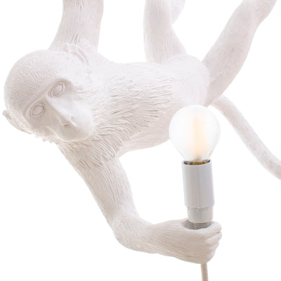 Swing White Monkey Lamp