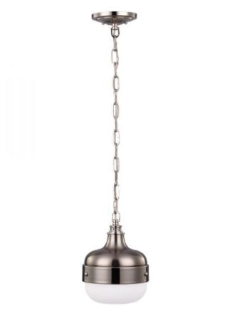Cadence 1 Light Mini Polished Nickel/Brushed Steel Pendant