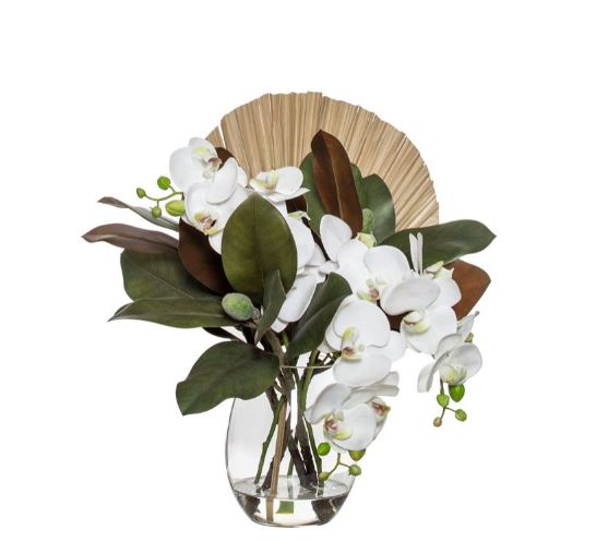 Phalaenopsis Palm Mix Claire Vase