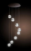 Sphere Chrome 5000K LED 8 Light Pendant