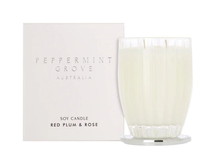 Red Plum & Rose Large Candle