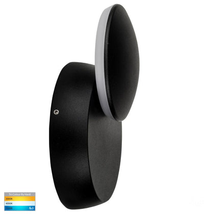 Pivot Black Round LED Wall Light