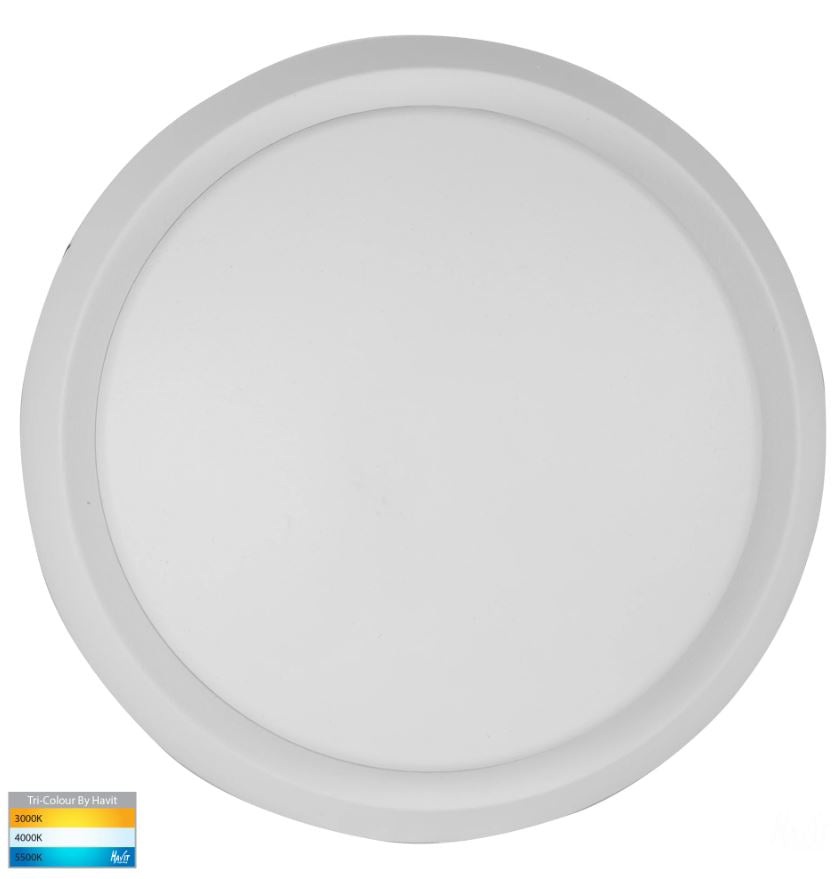 Pivot White Round LED Wall Light