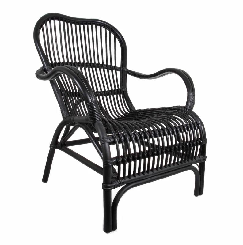 Seville Rattan Armchair Black