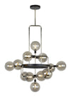 Tech Lighting Viaggio 12 Light Smoke Glass and Polished Nickel Chandelier Lighting Affairs