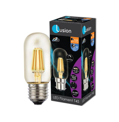 Filament T45 LED Dimmable Full Glass Lamp