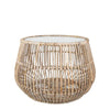 Haiti Round Basket Glass Table