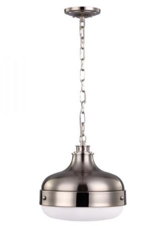 Cadence 2 Light Polished Nickel/Brushed Steel Pendant