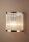 Tiffany Silver Half Round Glass Wall Light